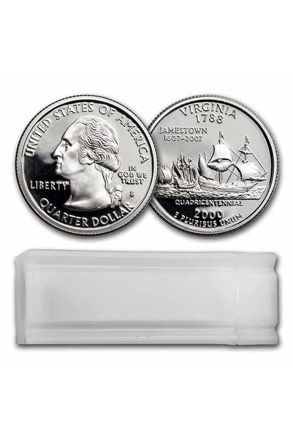 2000-S Virginia Statehood Quarter 40-Coin Roll Proof (Silver)