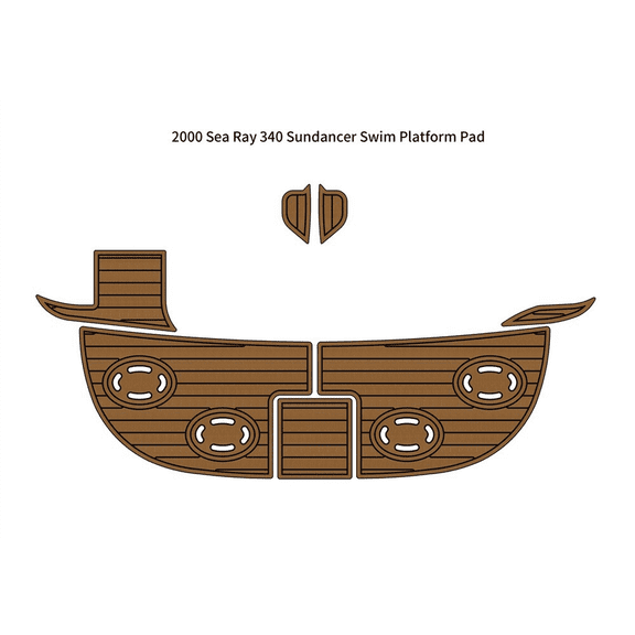2000 Sea Ray 340 Sundancer Swim Platform Pad Boat EVA Foam Teak Deck Floor Mat