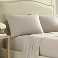 thumbnail image 1 of 2000 Series Ultra-Soft Brushed Microfiber Hemstitched Sheet Set, Full, Khaki, 1 of 2