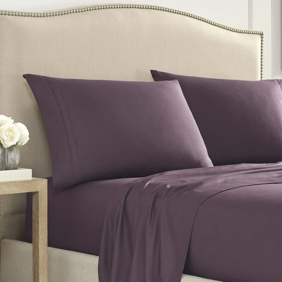 Martex 2000 Series Hemstitched Sheet Set, Full, Purple