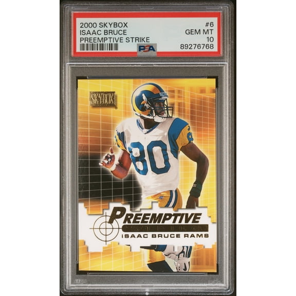 2000 SkyBox #6 Isaac Bruce Preemptive Strike PSA 10
