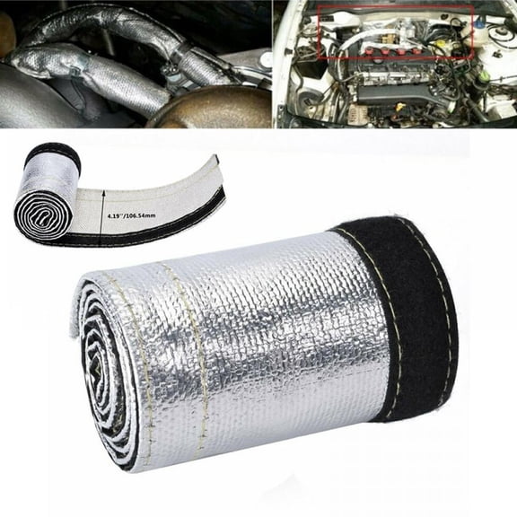 2000 Spark Plug Wire Heat Protector Sleeve Metallic Heat Shield Insulation Sleeve for Braided Hoses Fuel Lines Cables 3Ft*3/4 Inches