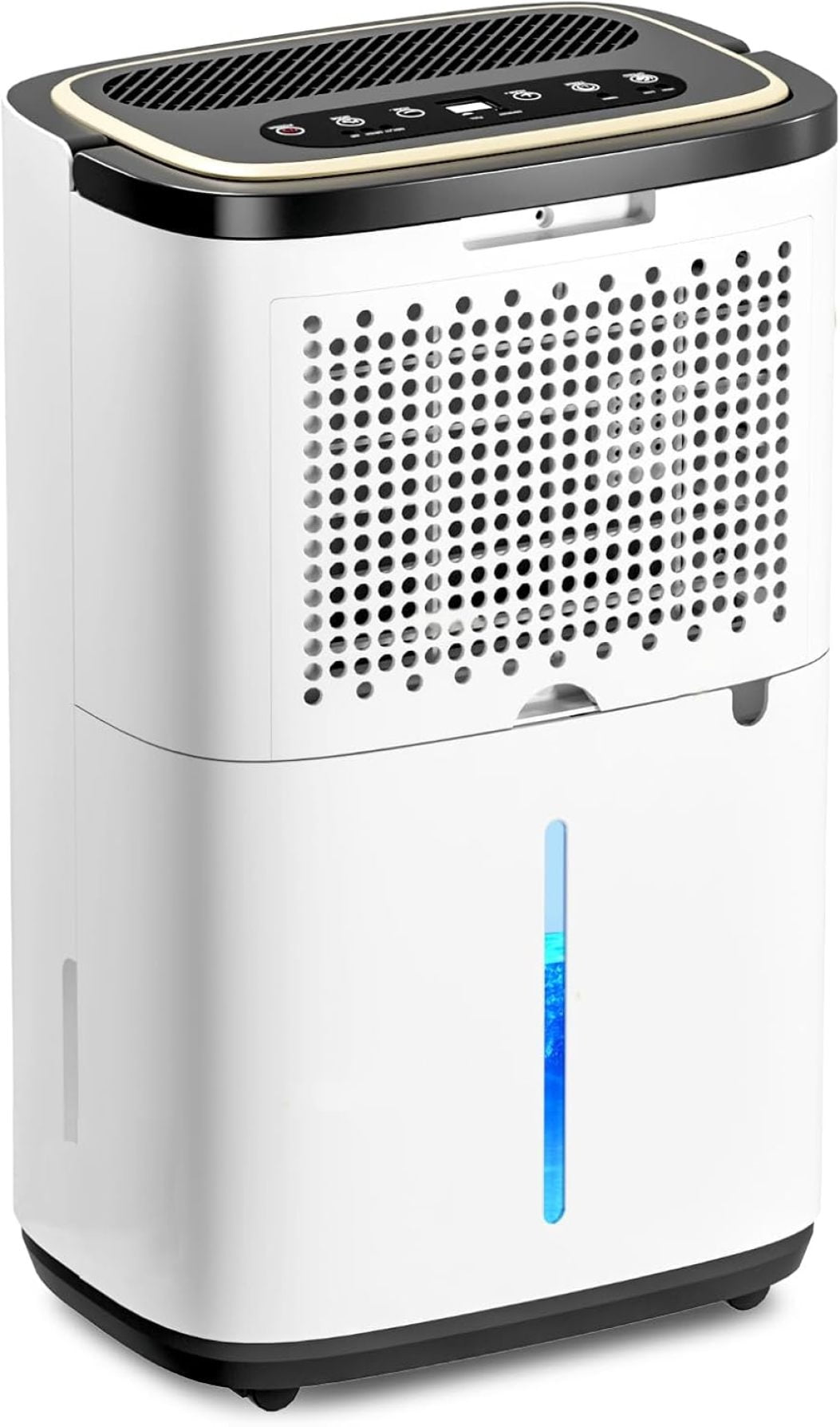 2000 Sq.Ft Dehumidifier with Drain Hose & Water Tank, 30 Pints Large Room Dehumidifier with Intelligent Humidity Control, 24H Timer,for Living Room (White, Small)