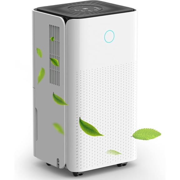 2000 Sq.ft Dehumidifier for Basement 30 Pint Dehumidifier with Drain Hose for Continuous Drainage Intelligent Humidity Control Panel and 24H Timer 3 Modes Child Lock Auto Defrost