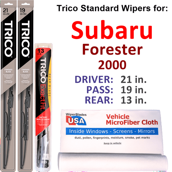 2000 Subaru Forester Wiper Blades (Set of 3) w/Rear Wiper