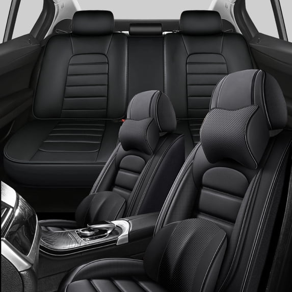 2000 for TOYOTA 4RUNNER Seat Cover, Faux Leather Full Set of 5 Seats With a Headrest and Lumbar Support Waterproof, Black Car Seat Covers, Give Your Interior a New Look