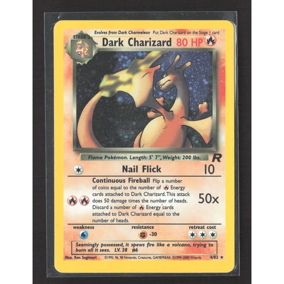 2000 Team Rocket Dark Charizard Holo Rare #4/82