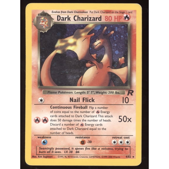 2000 Team Rocket Dark Charizard Holo Rare #4/82