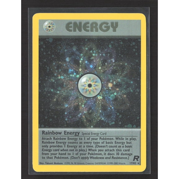 2000 Team Rocket Rainbow Energy Holo Rare #17/82 English Pokemon Card
