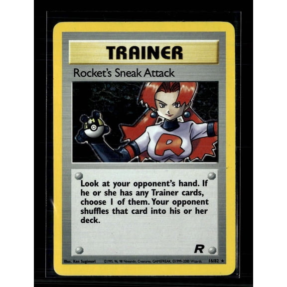 2000 Team Rocket Rocket's Sneak Attack Holo Rare #16/82