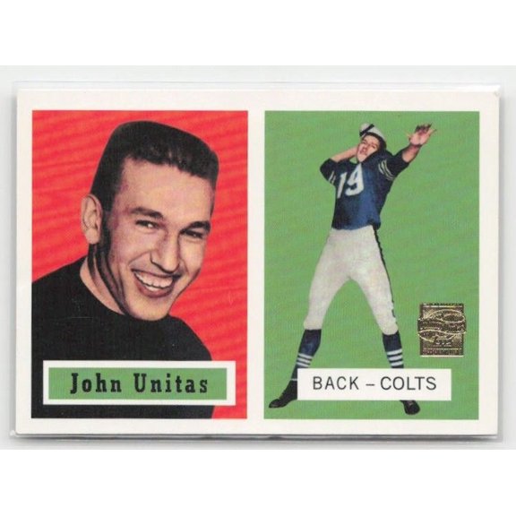 2000 Topps Johnny Unitas Reprints R1 Near Mint or Better Baltimore Colts Football Card