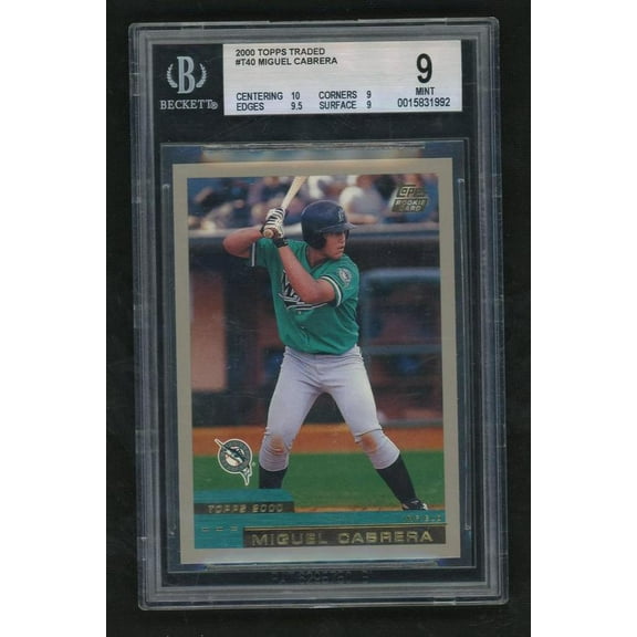 2000 Topps Traded Miguel Cabrera #T40 RC BGS 9