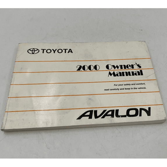2000 Toyota Avalon Owners Manual Handbook OEM C01B39051