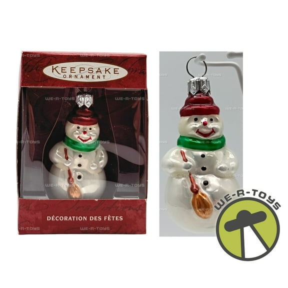 Lil Snowman Hand-Blown Glass Hallmark Keepsake Ornament 2000 New QGN4351