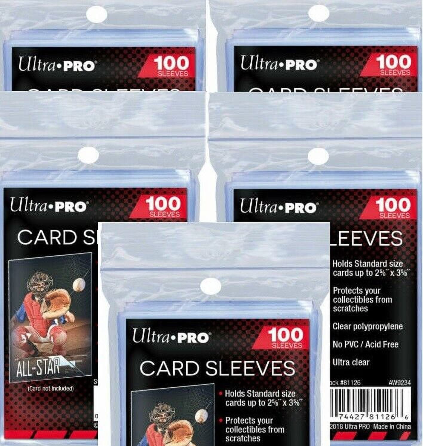 Archival Acid Free Trading Card Sleeves Ultra Pro 20 Packs Of 100 Clear  Card Sleeves - 2,000 Total Sleeves For 2.5 X 3.5 Cards 2000 Card Sleeves  Bulk Pack