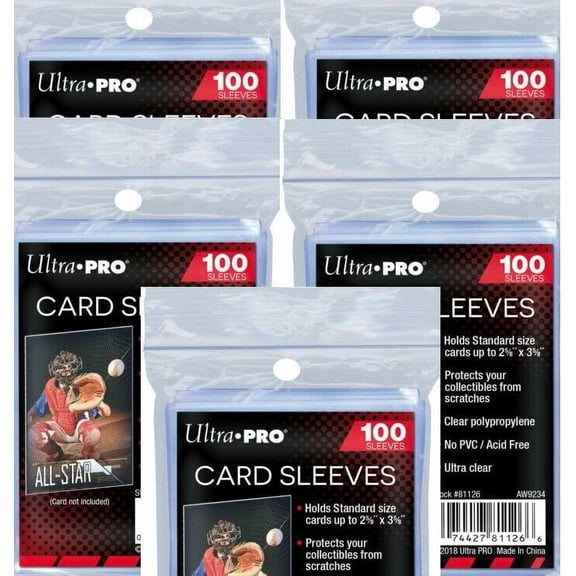 2000 Ultra Pro Penny Soft Sleeves 20 Packs 100 for Standard Sized Sports Cards