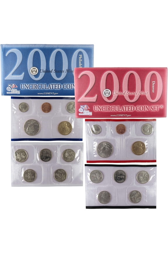 2000 Uncirculated Coin Set U.S Mint Original Government Packaging OGP
