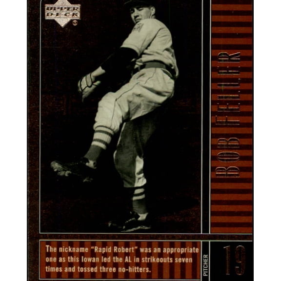 2000 Upper Deck Legends #39 Bob Feller MLB Baseball Trading Card