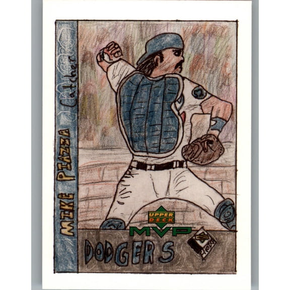 2000 Upper Deck MVP Draw Your Own Card #DT18 Mike Piazza MLB Baseball Trading Card