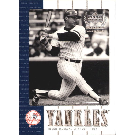 2000 Upper Deck Yankees Legends #7 Reggie Jackson MLB Baseball Trading Card