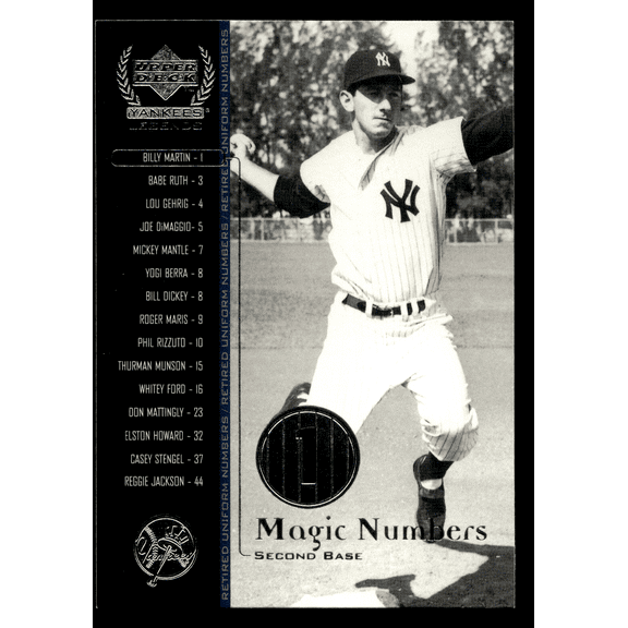 2000 Upper Deck Yankees Legends Magic Numbers Billy Martin #51 MLB Baseball Trading Card