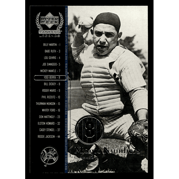 2000 Upper Deck Yankees Legends Magic Numbers Yogi Berra #56 MLB Baseball Trading Card