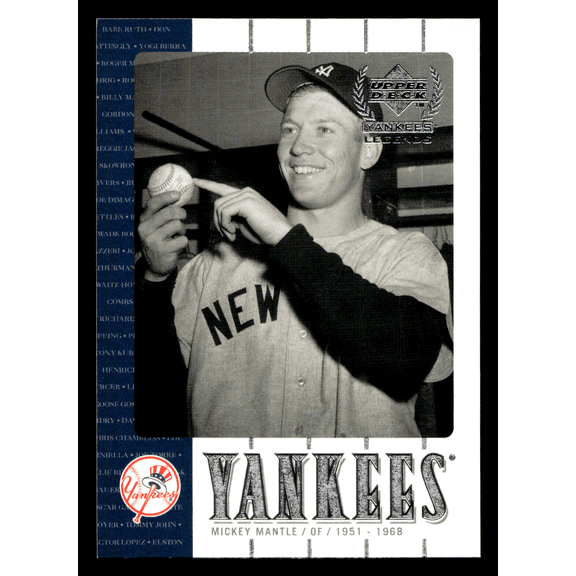 Mickey Mantle 2000 Upper Deck Yankees Legends #2 Baseball Trading Card New York Yankees MLB
