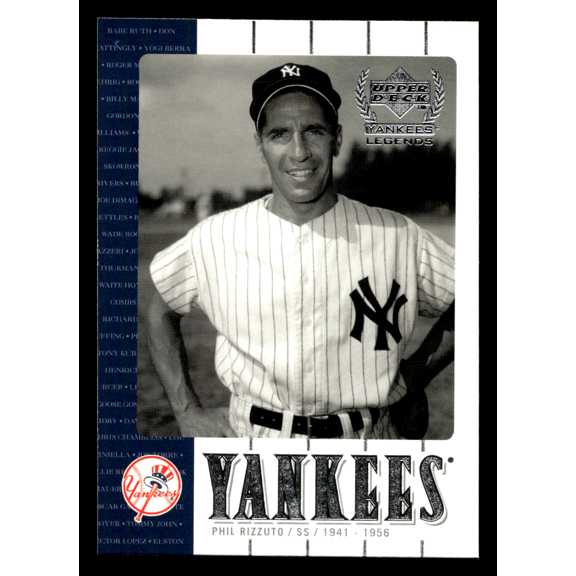 2000 Upper Deck Yankees Legends Phil Rizzuto #11 New York Yankees Baseball Trading Card