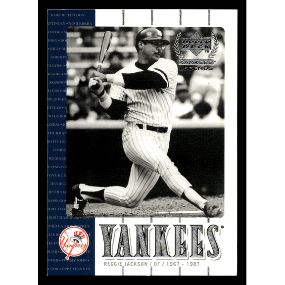 2000 Upper Deck Yankees Legends Reggie Jackson #7 New York Yankees MLB Trading Card