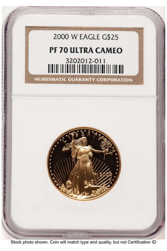 2000-W $25 Proof 1/2 oz American Gold Eagle Coin NGC PF70 UCAM - HAT522240189