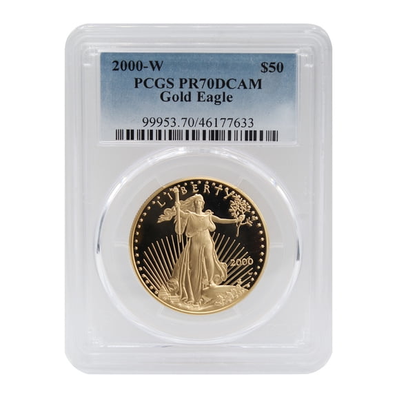 2000-W $50 Gold Eagle PCGS PR70 Deep Cameo U.S. Mint Coin