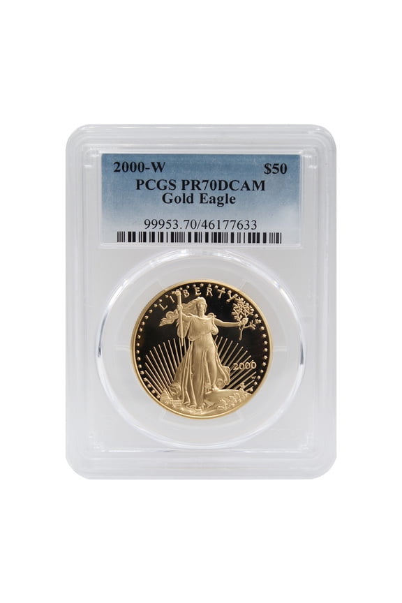 2000-W $50 Gold Eagle PCGS PR70 Deep Cameo U.S. Mint Coin