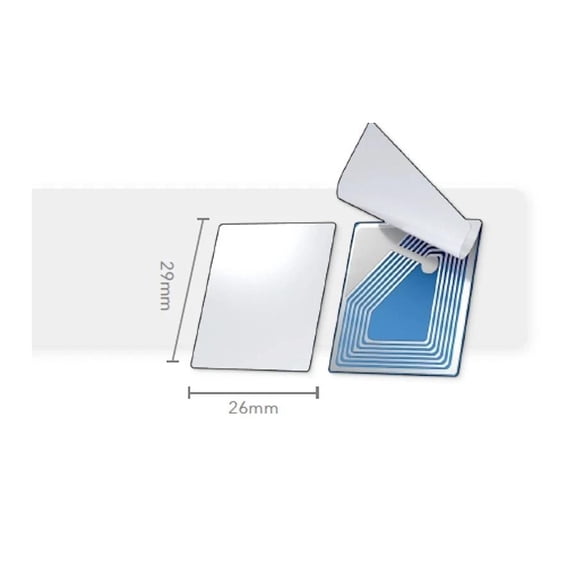 2000 White 8.2MHz RF Labels - Micro 26x29mm Soft Tags, Checkpoint Compatible