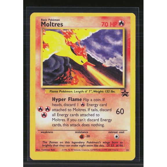 2000 Wizards Black Star Promo #21 Moltres English Pokemon Card