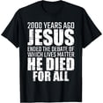 thumbnail image 1 of 2000 Years Ago Jesus Ended The Debate Christmas Christian T-Shirt, 1 of 4