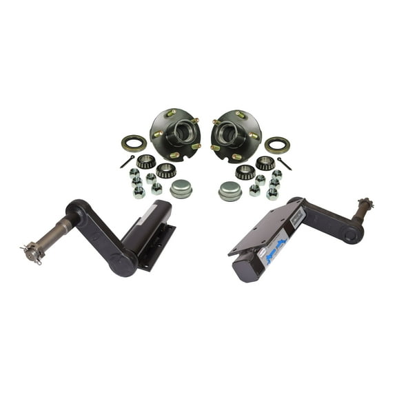 2000 lb. Torsional Stub Axles With 5-Bolt on 4-1/2 Inch Hubs