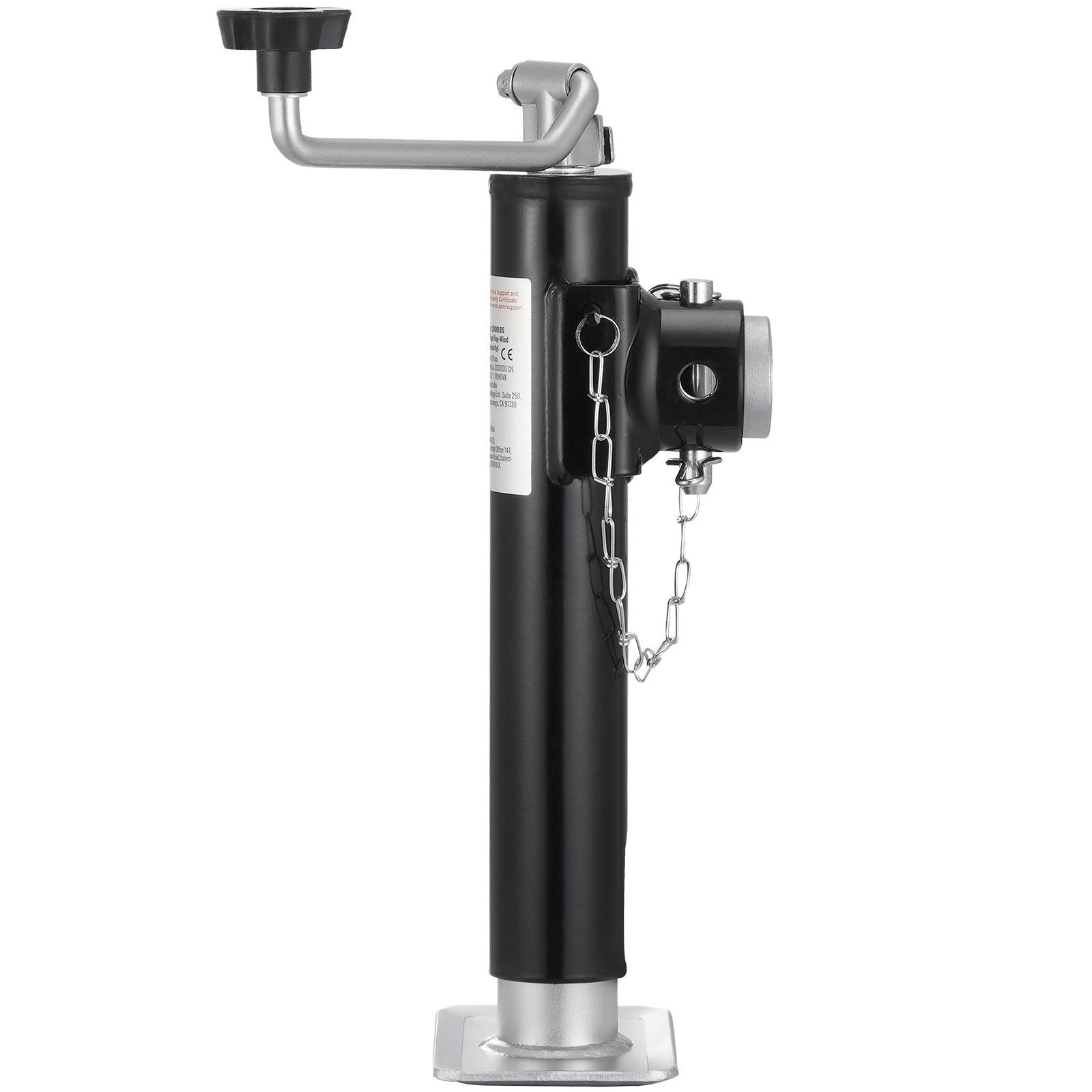 2000 lbs Dynamic Load Capacity Weld On Pipe Mount Swivel Trailer Jack 10 Inch Lift Trailer Jack Stand with Handle for RV Horse Utility and Yacht Trailers