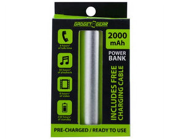 2000 mAh Power Bank with Charging Cable