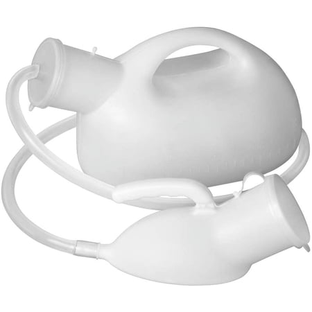 2000 ml Large Capacity Male urinals,Men's Urinal with Hand-held Portable Urine Cup for Elderly Hospital beds Wheelchair (White)
