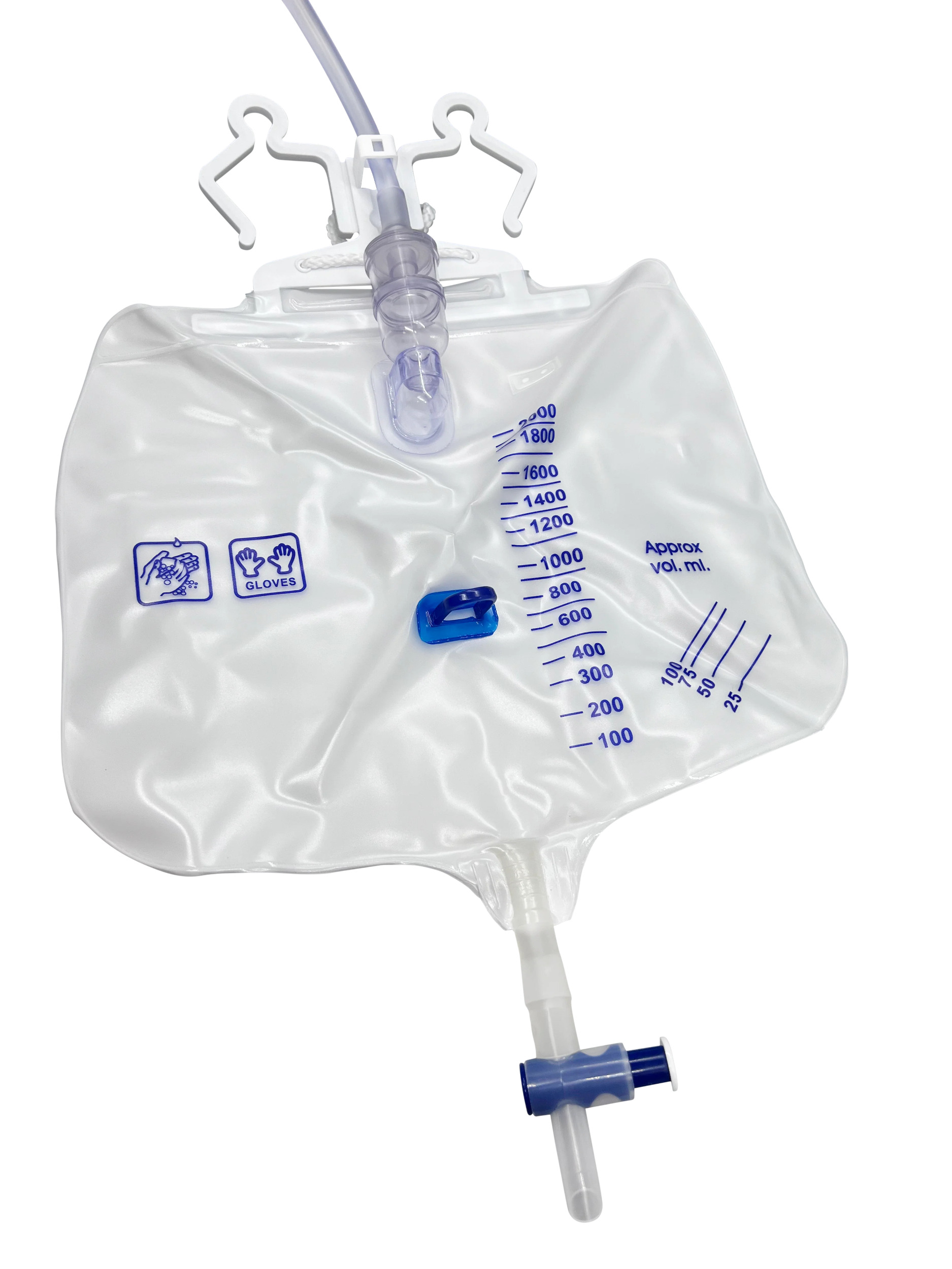 McKesson Urinary Drain Bag with Anti-Reflux Valve, 2000 mL 