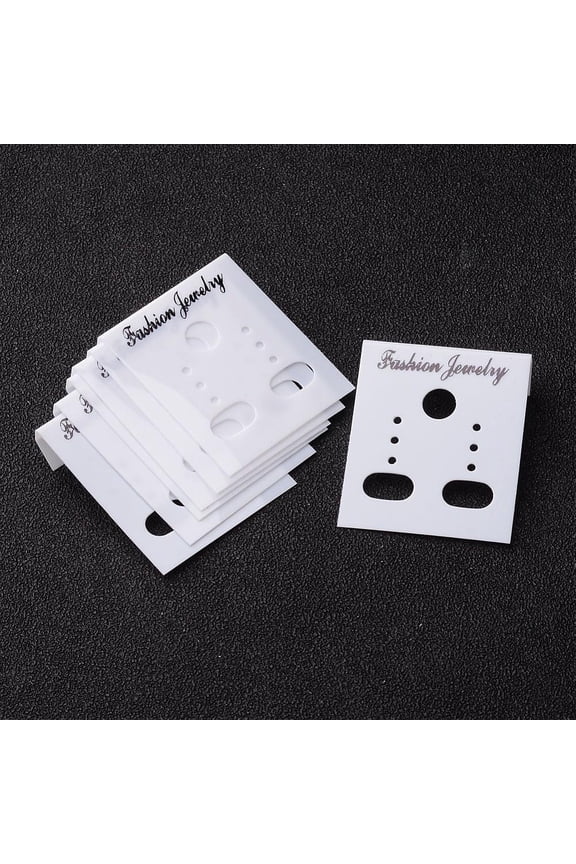 2000 pc Plastic Display Card Used For Ear Stud Earring and Earring Pendant White 38mm long 30mm wide