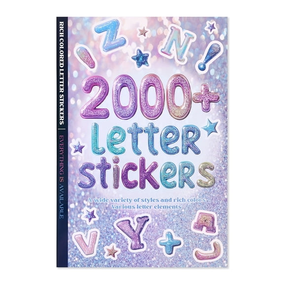 2000+pcs Alphabet Stickers, Self-Adhesive Glossy Paper with Glittery Letters, Numbers, Symbols, Hearts, Stars for Scrapbooking, Junk Journals, Gift Decor- Ideal For Women, Scrapbooking Supplies