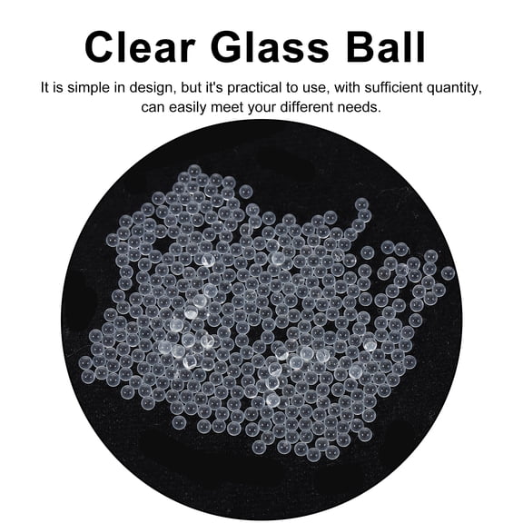 2000 pcs Clear Glass Balls for Home Decoration Transparent Solid Spheres Easy to Use Small Size