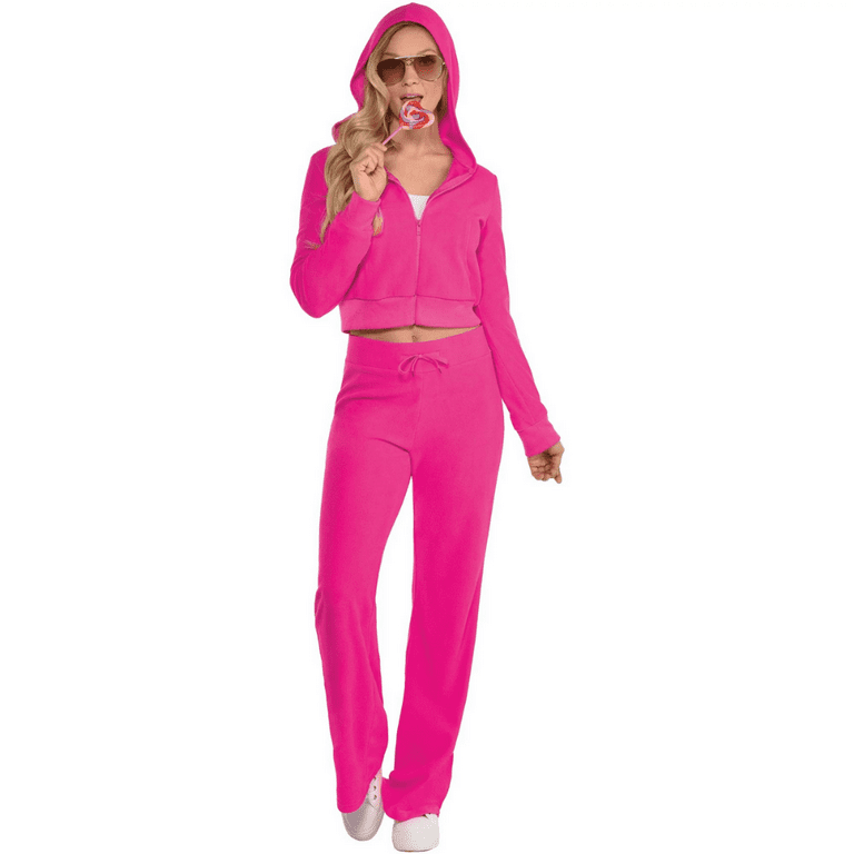 2000 s Couture Pink Tracksuit Womens Costume Paris Hilton Cool Mom June George Walmart