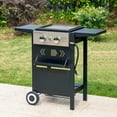 20000 BTU Outdoor Flat Top Gas Griddle Grill Propane BBQ Grill with lid
