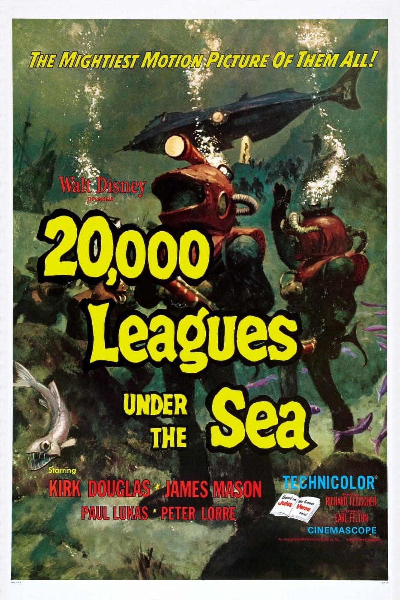 20000 Leagues Under The Sea Movie Poster 12x16 Print on