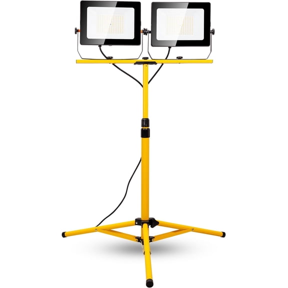 20000 Lumen Work Lights with Stand, 200W LED Work Light, Lamp with Individual , Adjustable Metal Telescoping Tripod
