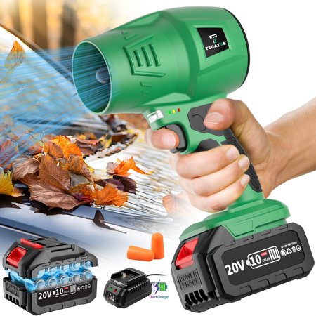 20000 RPM Cordless Electric Leaf Blower - 20V Lithium-Ion Turbojet Blower with 1/2 Batteries, 20V Tool-Compatible, Portable for Home/Driveway/Car, Perfect Gift Choice