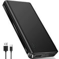 thumbnail interactive-video image 1 of 20000 mAh Portable Charger Power Bank Dual USB Battery Pack for iPhone, iPad, Galaxy, Android, Pixel and Tablet (Black), 1 of 10