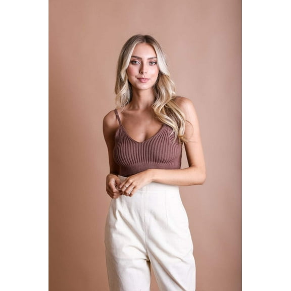 Contour Rib Knit Brami Lounge Top